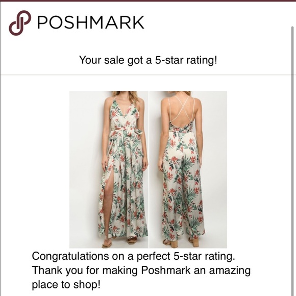 CREAM FLORAL JUMPSUIT - Picture 7 of 7